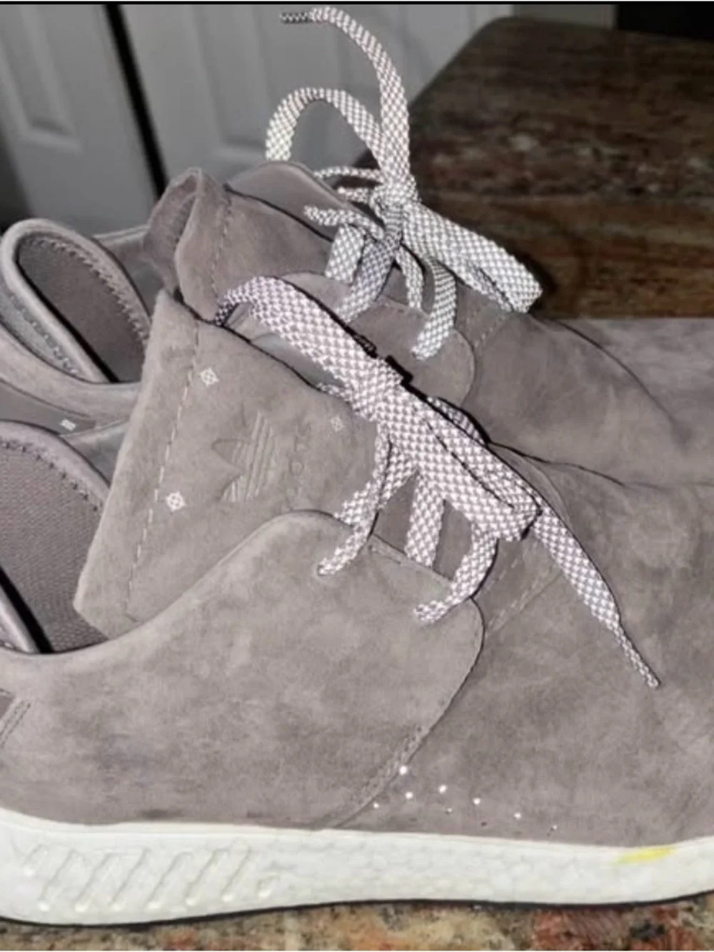 adidas Men’s Suede Chukka Boots in Taupe Gray